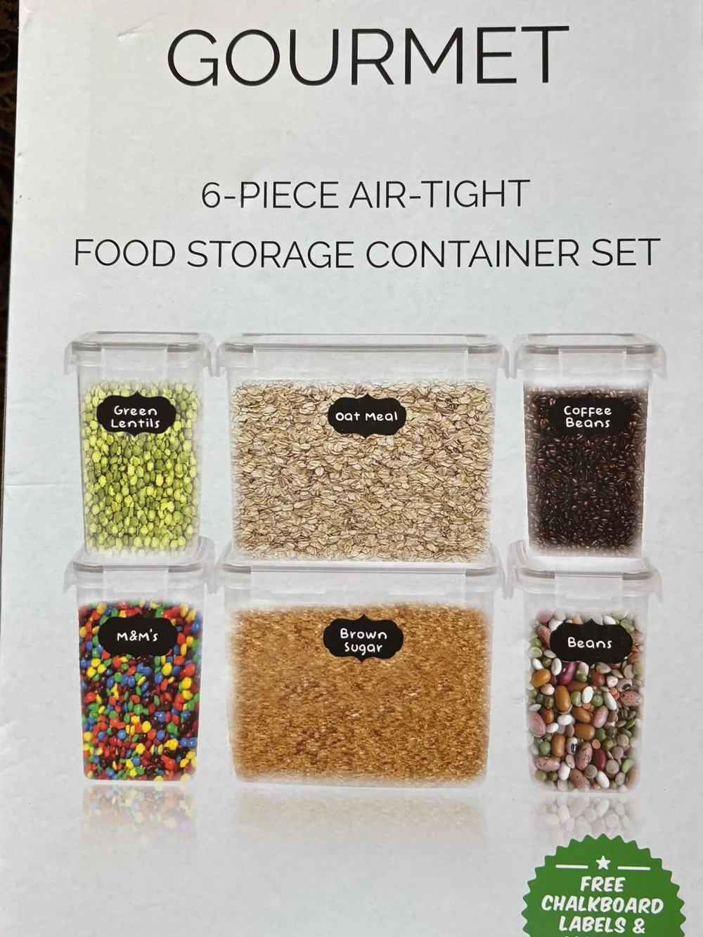 6-Piece Air-Tight Food Storage Container Set - Clear